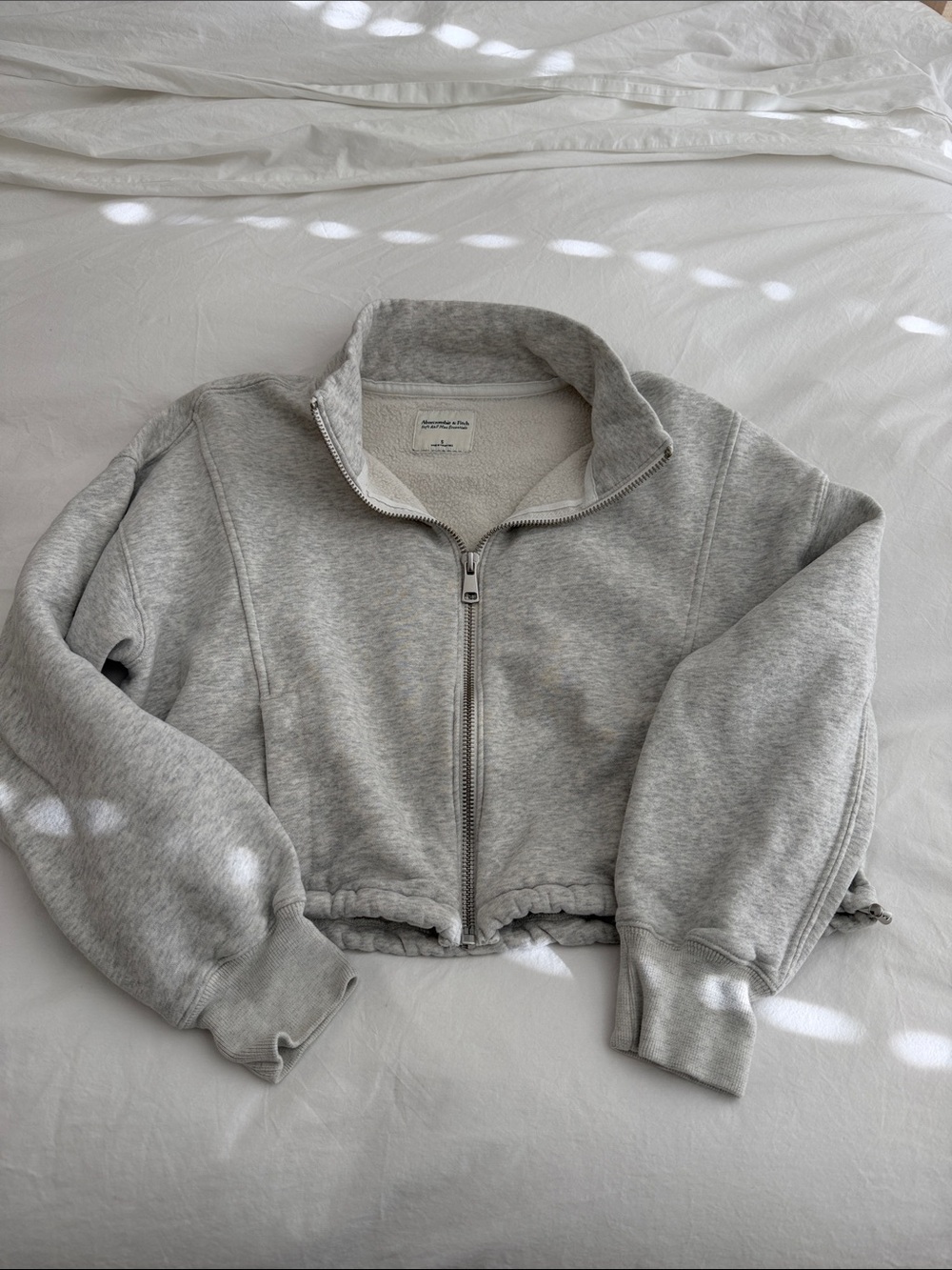 Abercrombie grey zip sweatshirt